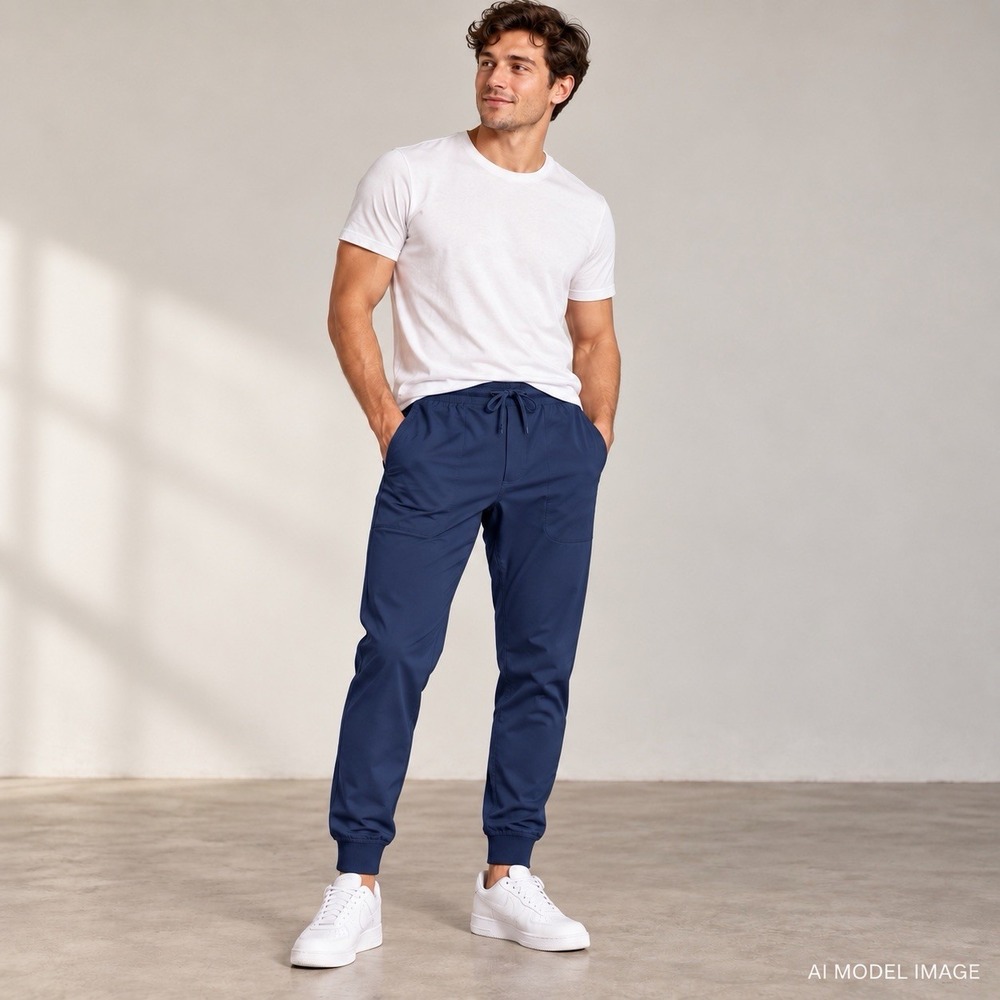 Lululemon ABC Jogger Warpstreme Men's S Navy 28" Shorter Pant LM5AOHS Athleisure
